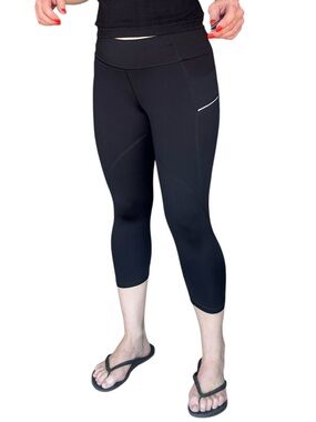 ATHLETA Legging Relay Capri Cropped Black Size M